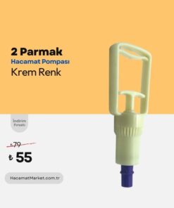 Krem Renk 2 Parmak Hacamat Pompası